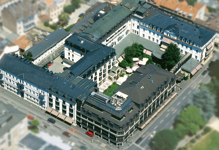 Luftbild europäischer Hof