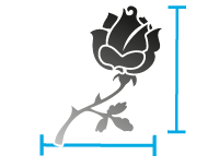 Icon Tattoo size